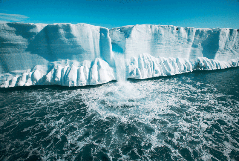 Figure 3.3 The edge of the Austfonna ice cap, Svalbard. 