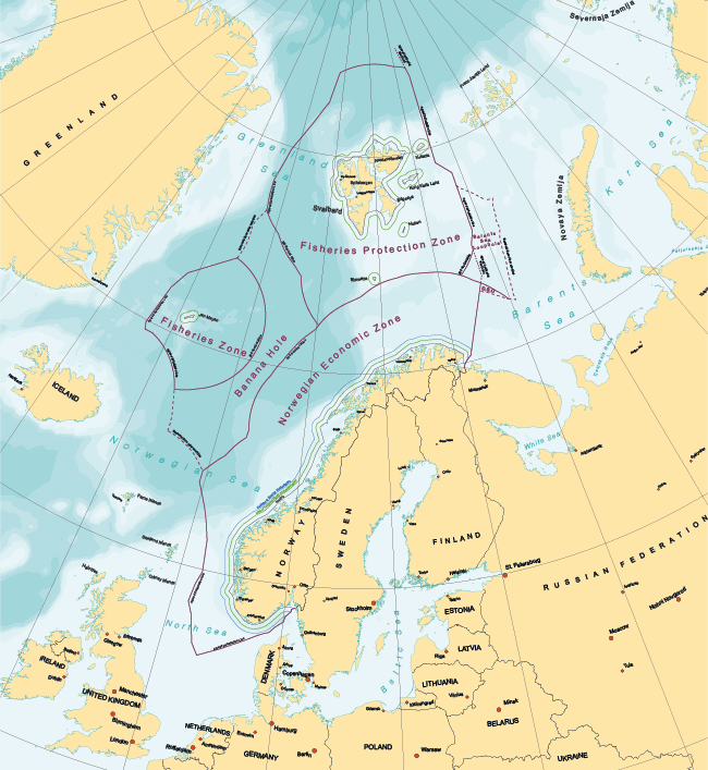 Figure 5.1 Norwegian maritime boundaries. 