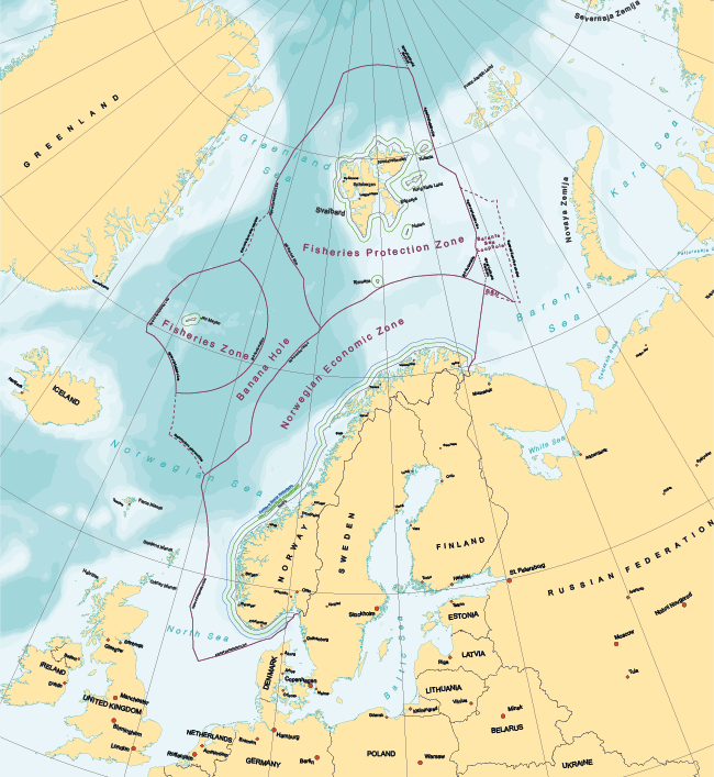 Figure 5.1 Norwegian maritime boundaries. 