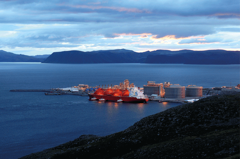 Figur 12.1 Arctic Princess legger til kai ved Melkøya. 
