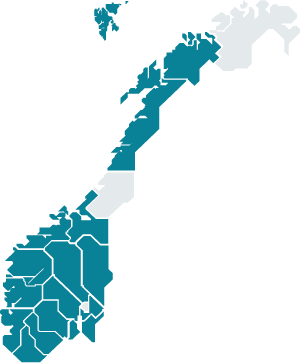 Figur 4.2 Fylker i Scenekunstbruket