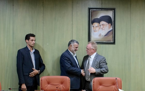 Fiskeriminister Per Sandberg møtte landbruksminister Mahmoud Hojjati i Iran