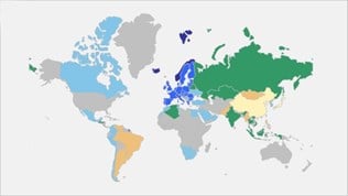 kart over frihandelsavtaler