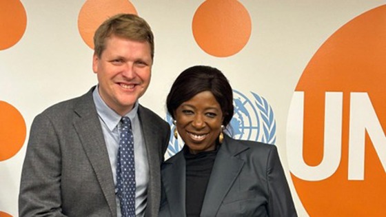 Utviklingsministeren møter en UNFPA-leder