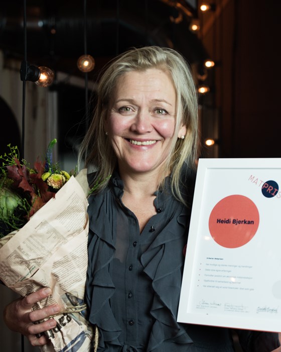 Vinner av Matprisen 2017, Heidi Bjerkan, Vippa.