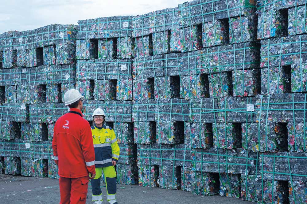 Figure 5.6 Hydro Holmestrand, where all beverage cans that are returned in Norway are melted down and recycled.