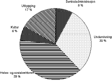 Figur 3.3 Brutto driftsutgifter i kommunene unntatt Oslo. 1993.
