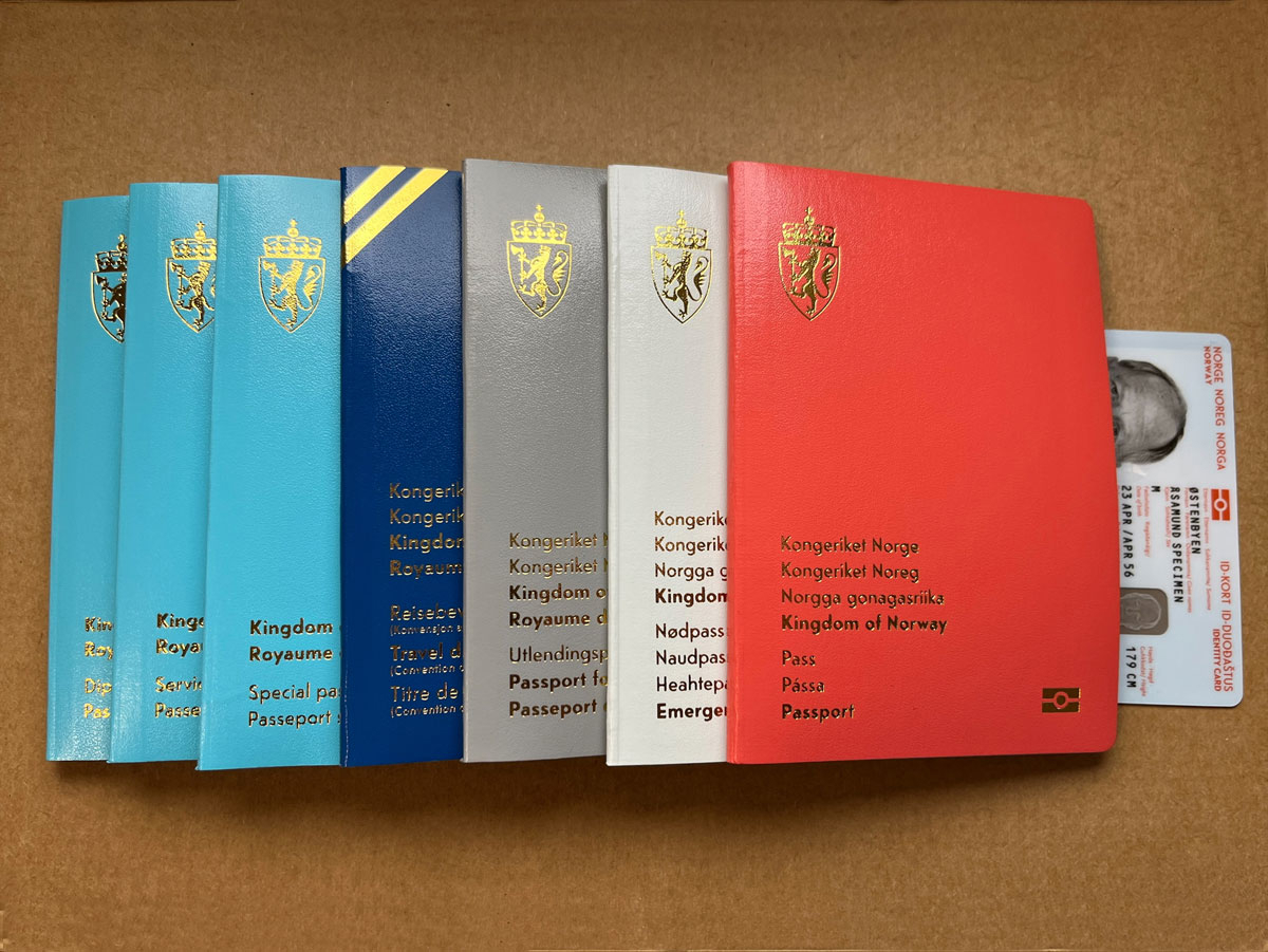 Figure 3.3 Different types of Norwegian travel documents