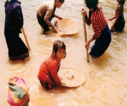 Figur 4.6 Gullutvinning i småskala