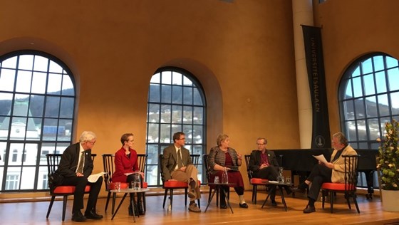 Luther-samtalen i Universitetsaulaen i Bergen 4. mars 2017.