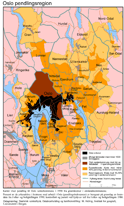 Figur 5.5 Oslo pendlingsregion