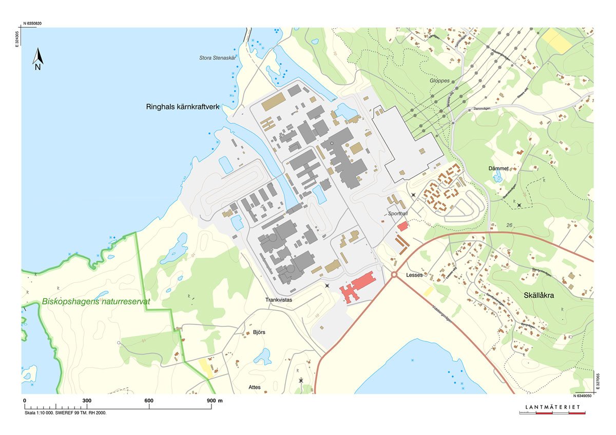 Figur 12.1 Ringhals kjernekraftverk Varberg kommune, Sverige