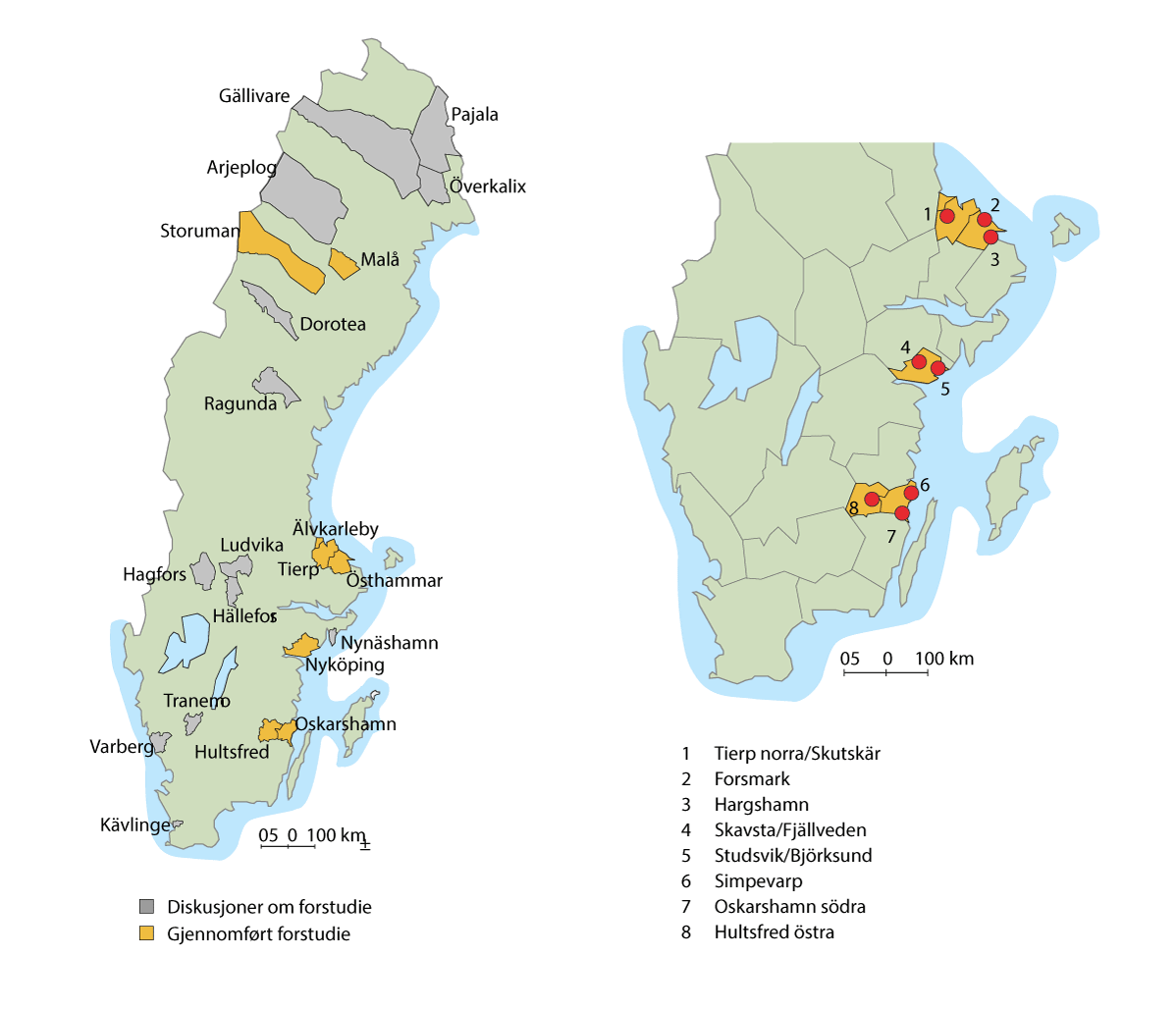 Figur 16.3 Aktuelle kommuner for forstudier