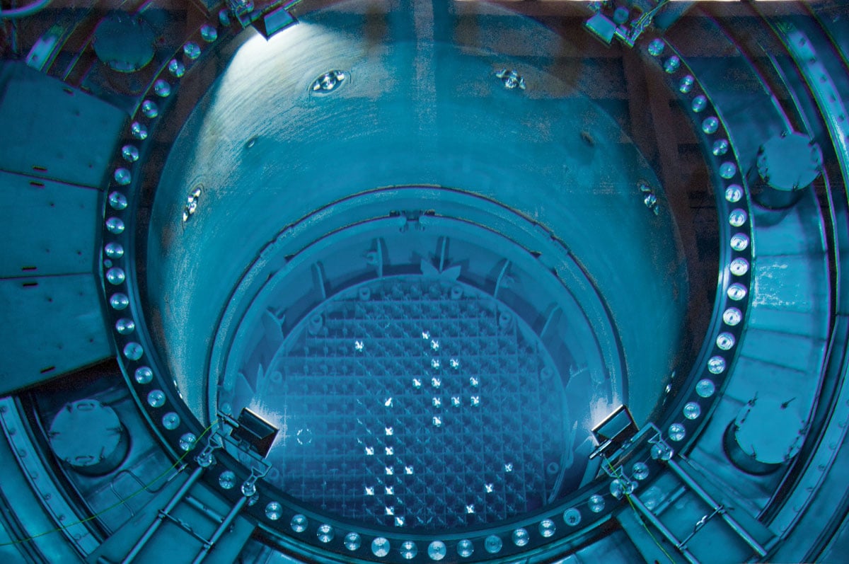 Figur 4.9 En reaktortank uten lokk sett ovenfra