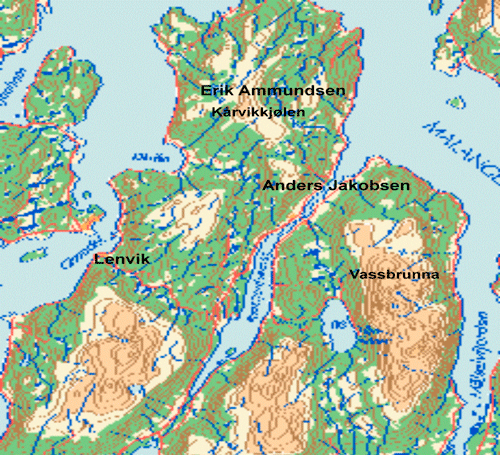 Figur 3.2 Erik Ammundsen var norsk östlapp och betalade skatt
 för Kårvikkjølen Anders Jakobsen var
 också norsk östlapp och betalar skatt för
 Kårvikkjølen och Vassbrunna