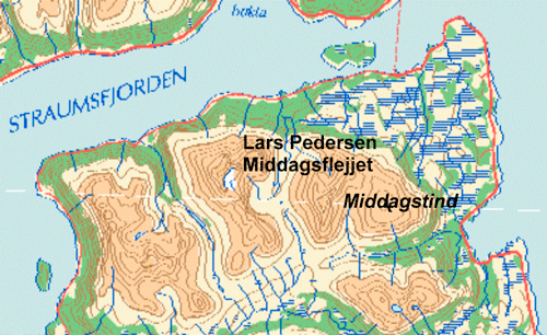 Figur 3.4 Lars Petersen är svensk östlapp och har sommarbeten
 på Middagsfjellet norr om Nordfjorden.