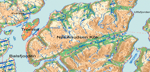 Figur 3.7 Nils Anudsen Kok, svensk östlapp, sommarbeten mellan
 Balsfjorden och Ulfsfjorden.