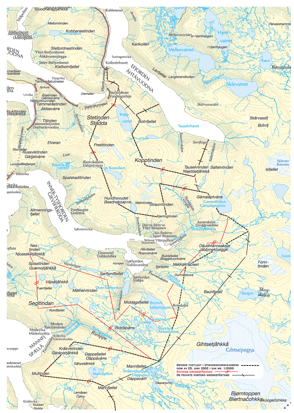 Figur 2.8 Tysfjord-Nord-feltet (utsnitt)
