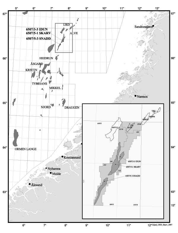 Figur 2.1 Lokalisering av Skarv