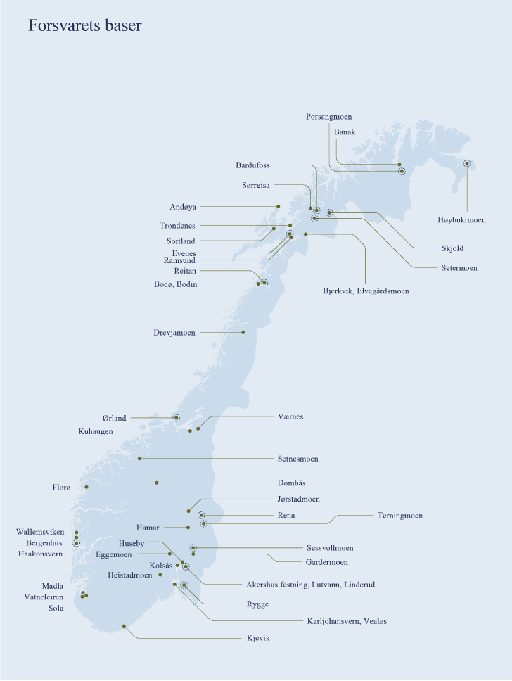 Figur 9.1 Større baser er markert med stiplet sirkel. 