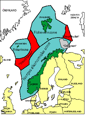 Figur 2-2 Norge og tilstøtende havområder