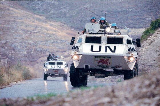 Figur 3.8 Norske UNIFIL-soldater på patrulje i Libanon. 

