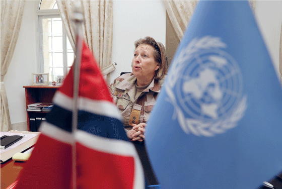 Figur 4.2 Generalmajor Kristin Lund var sjef for UNTSO fra 2017 til 2019.
