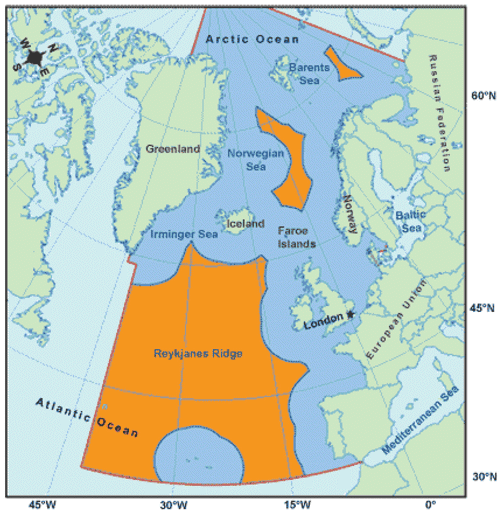 Figur 3.3 NEAFCs konvensjonsområde