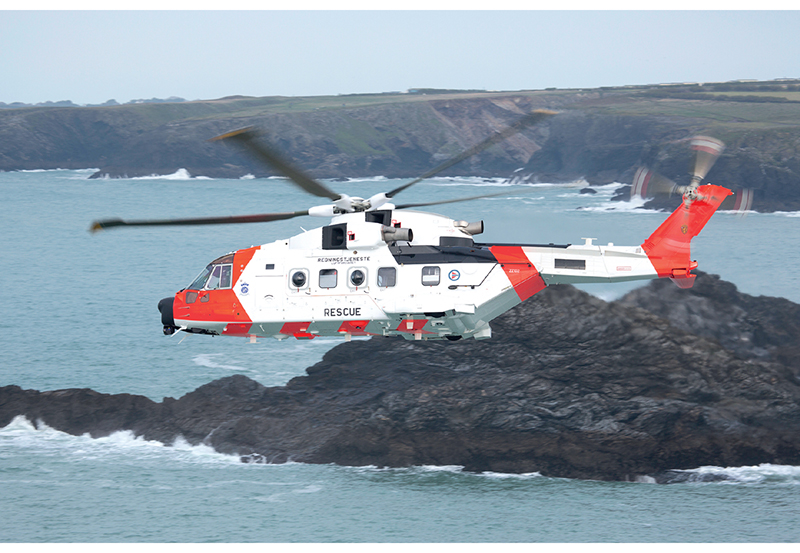 Figur 11.3 De nye redningshelikoptrene, som har fått navnet SAR Queen, har langt bedre evne til å redde nødstedte enn de utgående Sea King-helikoptrene. 
