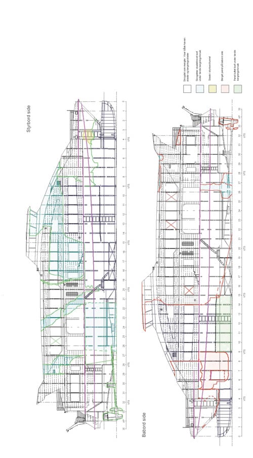 Figur 6.2 MS Sleipner. Skadebilde