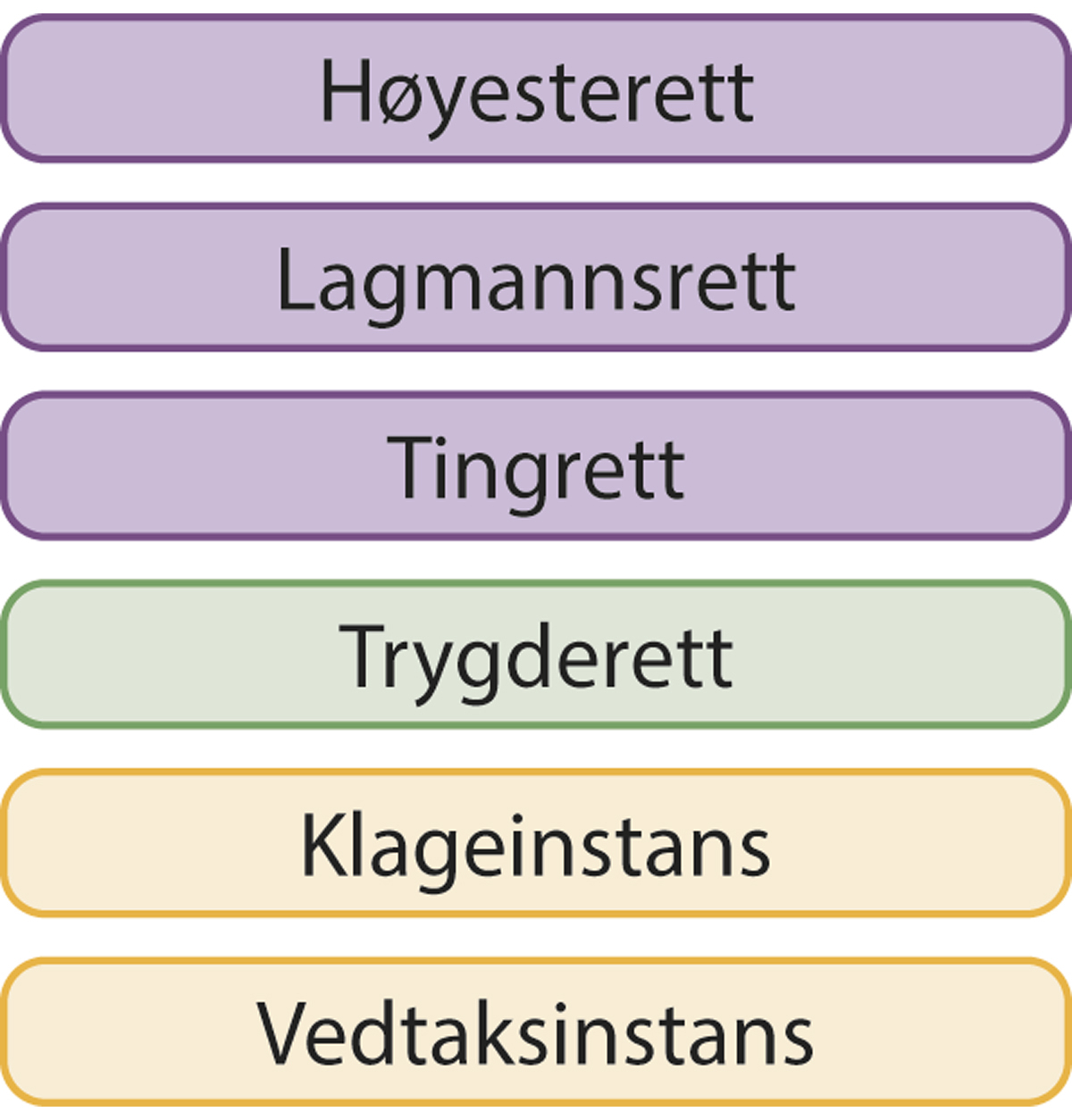 Figur 12.3 Tingretten i tillegg til Trygderetten