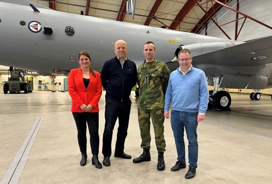 Forsvarsminister Bjørn Arild Gram fra et besøk tidligere denne måneden til Andøya.