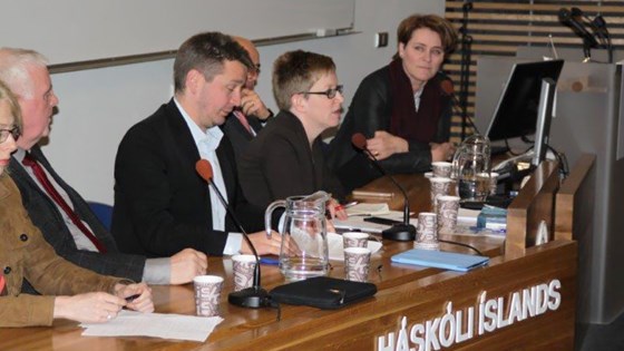 Statssekretær Stub holdt et innelgg under et seminar om fremtiden for EØS-avtalen ved Islands universitet 8. mai 2015.