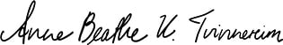 Signature, Anne Beathe Tvinnereim