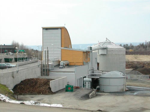 Figur 14.2 Biogassanlegget på GLØR (Gausdal-Lillehammer-Øyer
 Renovasjon)