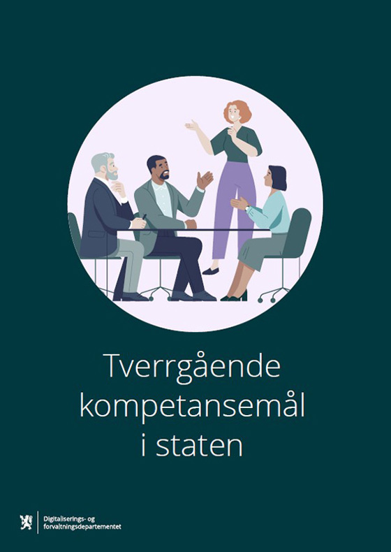 Bilde av forsiden til heftet om tverrgående kompetansemål i staten