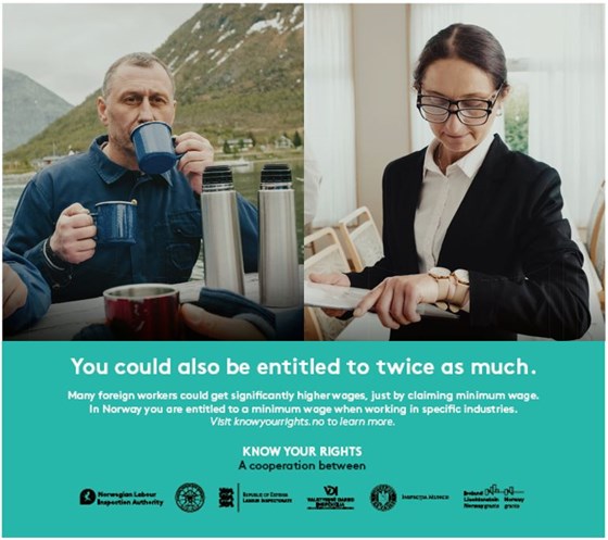 Posters in the Know Your Rights campaign stating "You could also be entitled to twice as much".