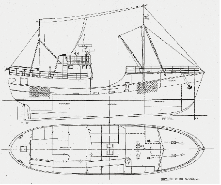 Figur 3.2 Generalarrangementstegning av «Utvik Senior».
