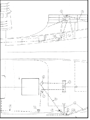 Figur 7.18 Tegning av trålarrangement, utsnitt.