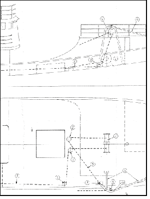 Figur 7.18 Tegning av trålarrangement, utsnitt.