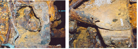 Figur 7.4 Skader på Kjedekasse.