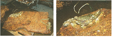 Figur 7.6 Bøyningen av rorbladets nedre aktre hjørne.