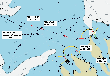 Figur 9.6 Radarekko observert av «Leiranger».