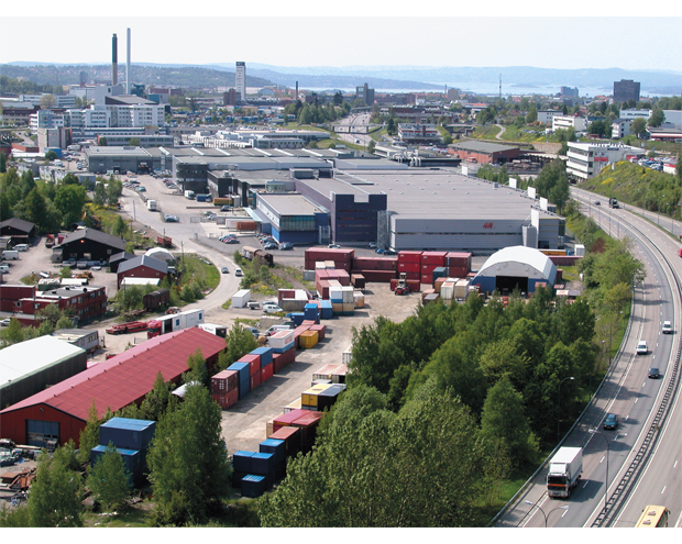 Figur 4.5 Terminalområdet i Groruddalen i Oslo – sterkt preget av menneskelig aktivitet.