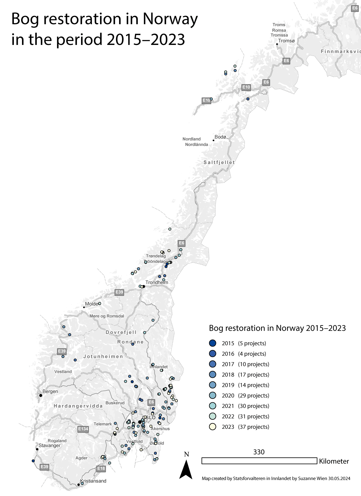 Figure 6.2 Norwegian Bog Restoration 2015–2023