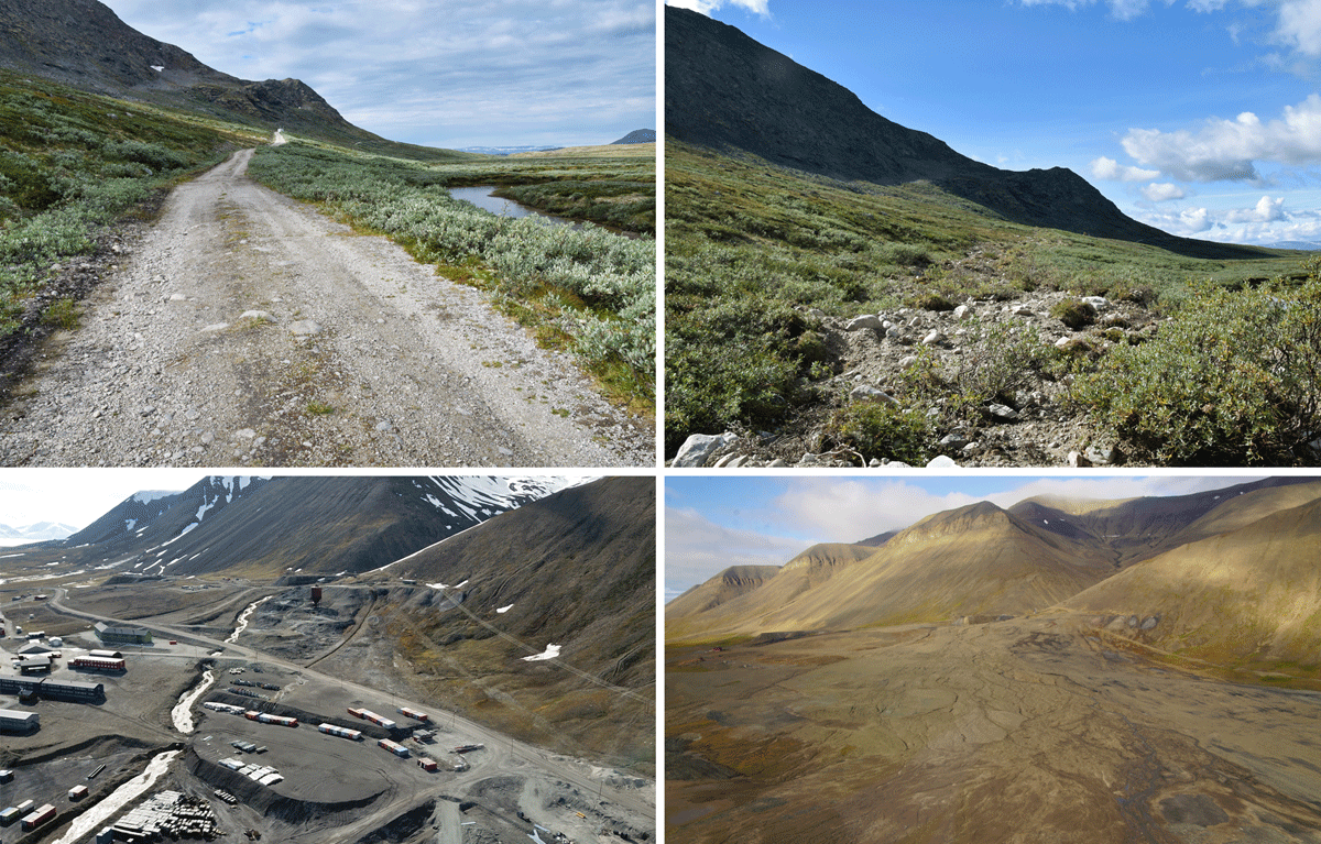 Figure 6.3 Before and after picture of the restoration at Hjerkinn (top) and Svea (bottom)