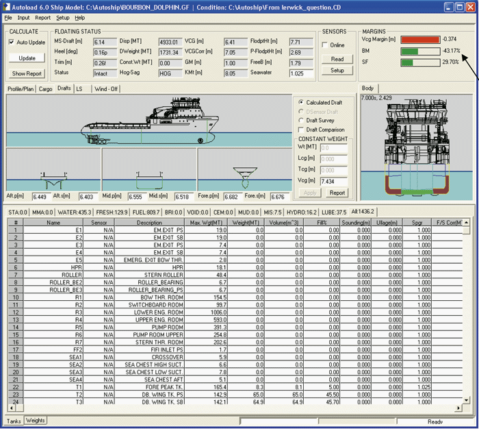 Figur 5.5 Skjermbilde fra lastekalkulator
