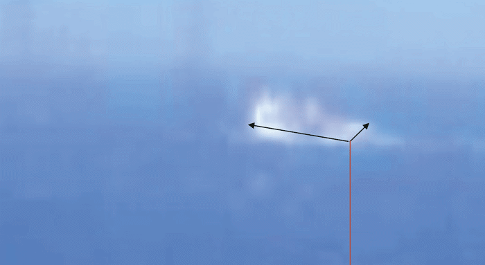 Figur 9.13 Videoklipp tatt med mobiltelefon fra riggen i kantringsøyeblikket