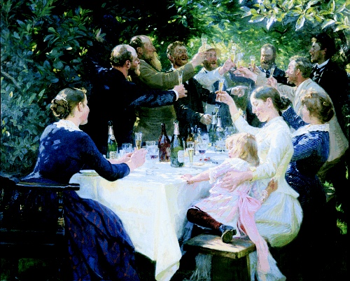 Figur  P.S. Krøyer, 
Hipp, hipp, hurra!, 1888. Foto: O.
 Værings eftf. AS.