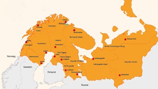 Oversikt over Barentsområdet.